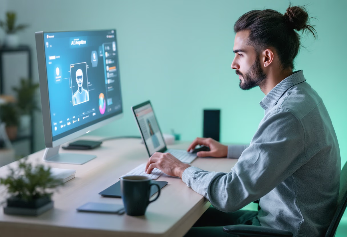 Person working on AI project